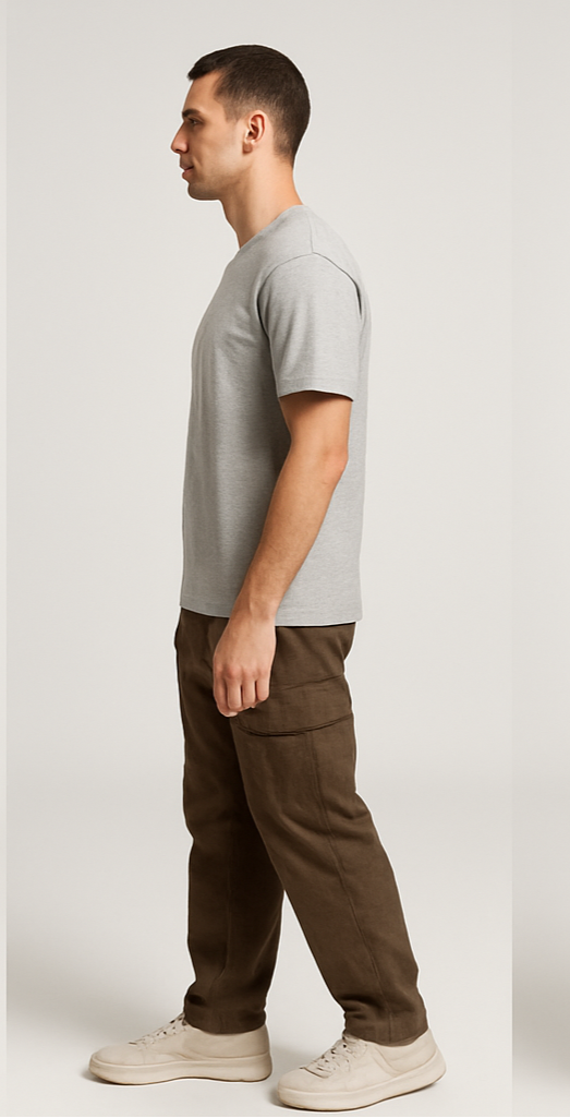 Men's Basic Cotton Polo T-shirts-Classic Heather Grey