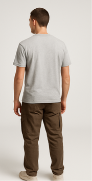 Men's Basic Cotton Polo T-shirts-Classic Heather Grey